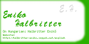 eniko halbritter business card