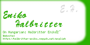 eniko halbritter business card